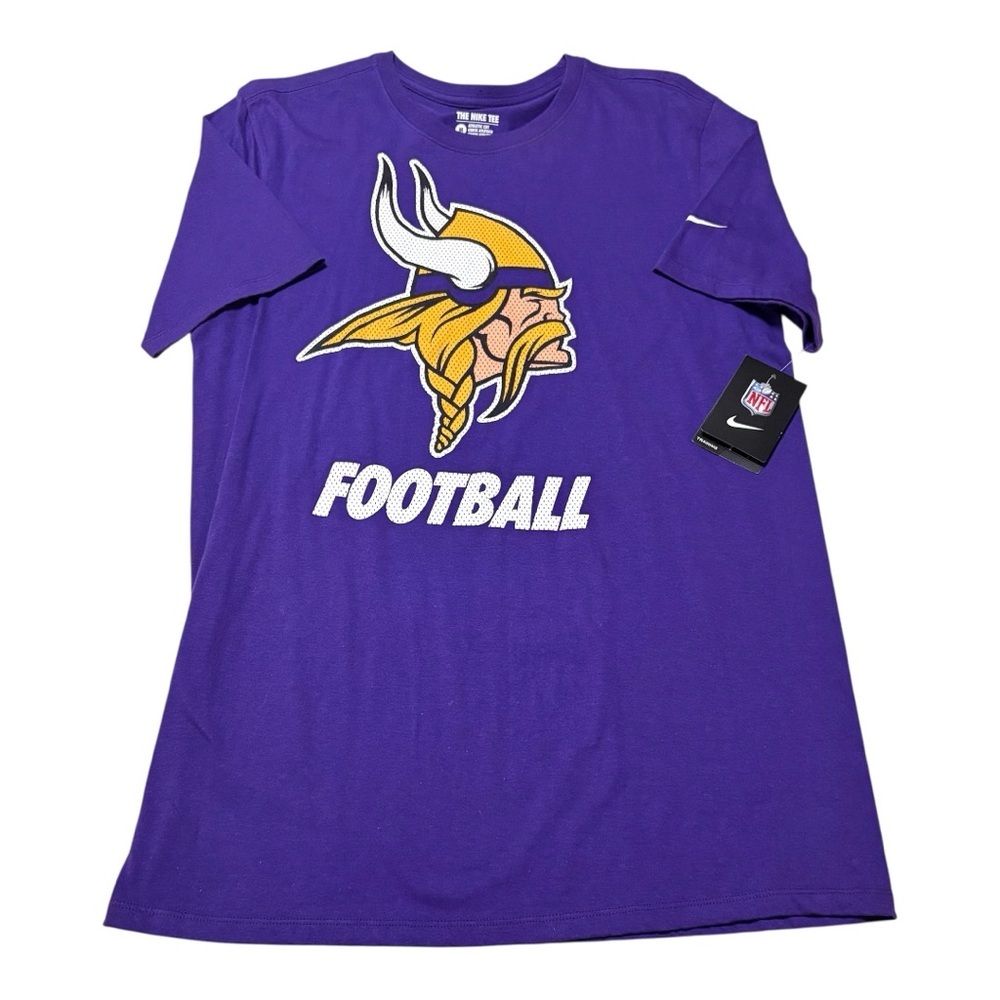 Nike Purple Football Tee with Viking Graphic